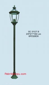Jual Lampu Hias Taman Model Tunggal GC 3107 B, model lampu taman dan harganya, lampu taman bulat, harga lampu hias taman